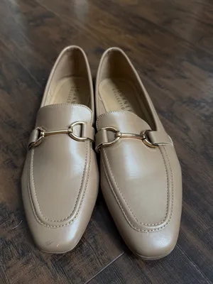 Journee Collection Women's Camel Loafers with Gold Bit thumbnail 7