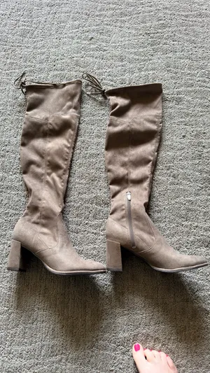 Marc Fisher Taupe Over-The-Knee Boots thumbnail 2