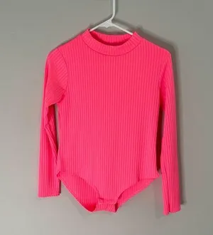 Neon Pink Bodysuit Size M thumbnail 1