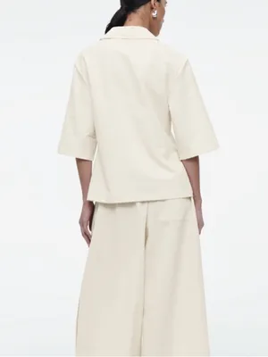 NEW COS minimal cotton polo shirt Medium thumbnail 5