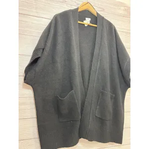 Aerie Women's Black Knit Cardigan Poncho Sweater Size SMALL OVERSIZED thumbnail 3