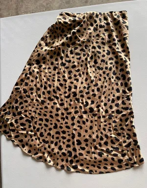 Leopard MIDI Slip Skirt Multi thumbnail 1