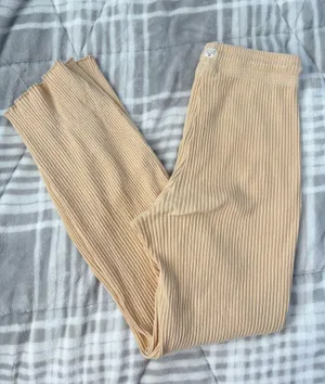 Billabong Ribbed Flare Pants Cream thumbnail 3