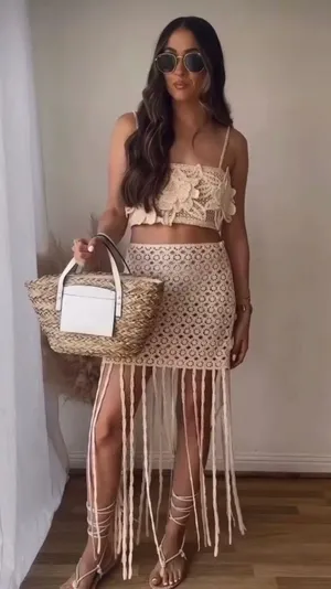 ZARA Crochet Skirt thumbnail 4