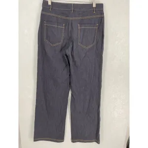 Zara Womens Wide Leg Jeans Dark Wash Contrast Stitching Size S 26 thumbnail 3