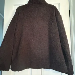 Cozy Black Sherpa Jacket Brown Size XL thumbnail 2
