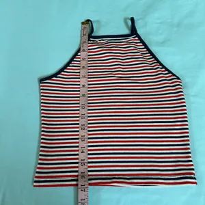 Garage red blue and white striped tank top thumbnail 7