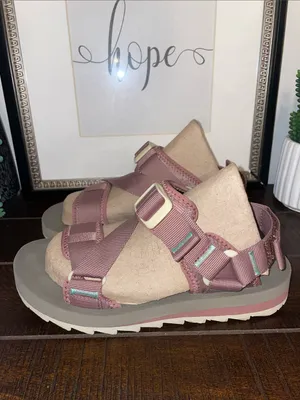 Merrell Alpine Strap Pink Strappy Sandals Size 8 in Burlwood thumbnail 8