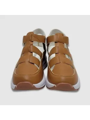 Women's Hollow Cut Out Fisherman Wedge Platform Sandals Brown, Size 40 thumbnail 3