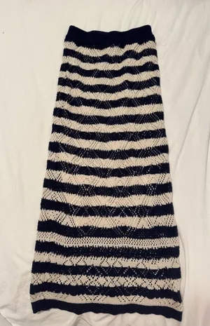 Crochet striped Maxi Skirt Multiple Size XS thumbnail 1