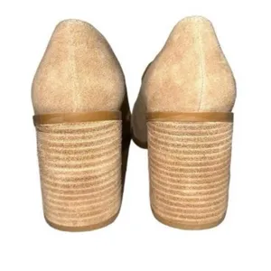 JOIE Beige Suede Block Heel Mules Shoes 8.5 NWOB thumbnail 6