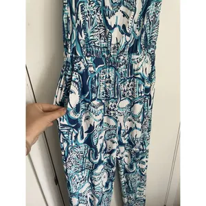 Lilly Pulitzer Ailsie Strapless Jumpsuit Romper Blue Keep On Trunkin Size Small thumbnail 5
