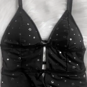 Forever 21 Black And Silver Star Bodysuit, Brand New! thumbnail 4