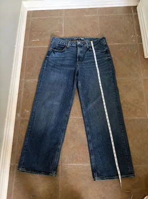 Old Navy Extra High-Rise Sky-Hi Wide-Leg Blue Medium Wash Jeans 14P thumbnail 5