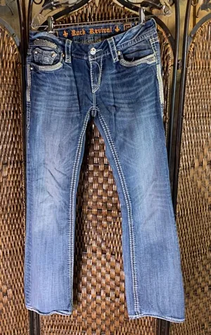 Rock Revival Jacklyn Boot Jeans Size 29 thumbnail 1