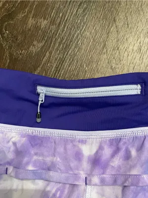 Lululemon Run: Speed Short 2-way Stretch Purple Tie-Dye Women’s Athletic Size 10 thumbnail 6