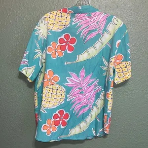 Vintage 80s Hawaiian Tropical Blouse Unisex thumbnail 7