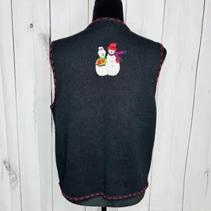 Designers Originals Studio Christmas Sweater Vest Size S Snowman Vintage thumbnail 9