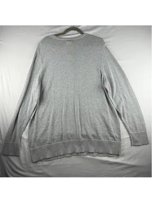 Croft & Barrow Cardigan Sweater 2X Silver Metallic Shimmer Knit Holiday Layering thumbnail 2