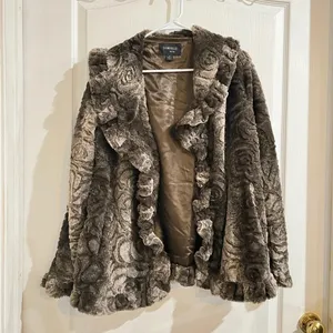 Damselle Fur Jacket Brown Size M thumbnail 2