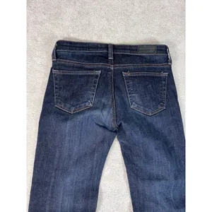adriano goldschmied jeans womens stevie straight dark wash low rise‎ 25r thumbnail 6