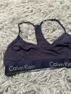 Calvin Klein Bralette navy blue and white size medium 34B loungewear athleisure thumbnail 2