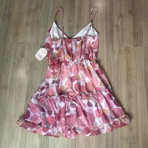NEW Altar'd State Pink Floral Tiered Mini Dress Size Xtra Small Boho V Neck thumbnail 2