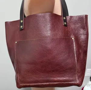 Portland Leather Goods Brown Hand Made Tote Bag Purse thumbnail 11