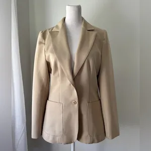 Vintage ‘80s Panther Light Tan Single Breasted Blazer thumbnail 2