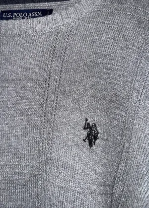 Grey U.S. Polo Assn. Polo Sweater Logo Large Men’s thumbnail 2
