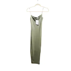 Zara Women's Strappy Maxi Dress Sage Green Sleeveless Standard Size S thumbnail 5