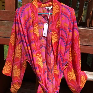 NEW Rose & Olive Kimono / Duster / Robe / Swim Coverup M thumbnail 3