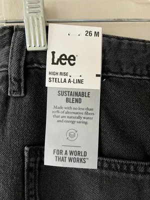 Lee Sz 26 Lyocell Blend Heritage Wide Leg Baggy Denim Pants‎ Jeans High Rise thumbnail 3