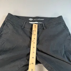 Y2K Dickies Crafted for Women Slim Fit Black Work Pants Size 4L Stretch thumbnail 3