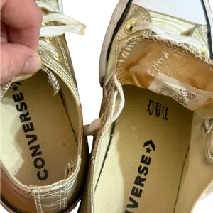 Converse Chuck Taylor All Star Lift Platform Metallic Gold Low-Top Sneakers Sz 6 thumbnail 12