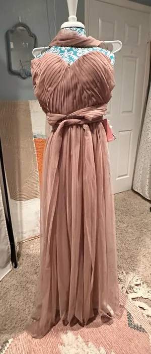 Birdy Grey Grey Bridesmaid Dress in taupe large thumbnail 1