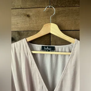 NWT Lulus Blush Kimono Sleeve Wrap Romper – Size XS thumbnail 8
