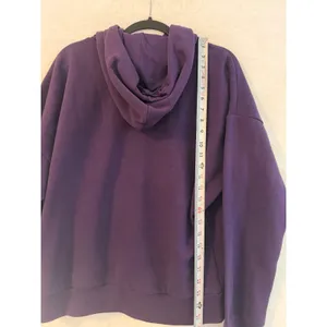 Adidas Hoodie Womens Large Purple Graphic Logo Pullover Fleece Sweatshirt L thumbnail 6