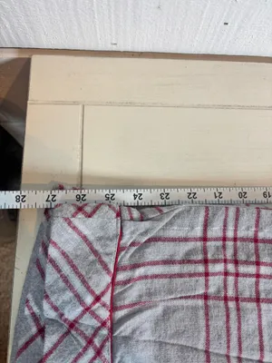 Laura Scott pajama set M gray with red stripes  thumbnail 3