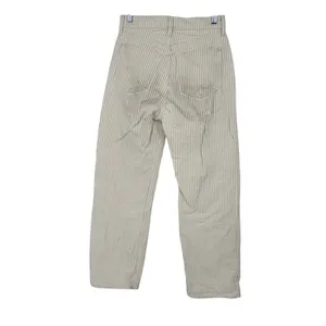 Abercrombie & Fitch 90s Relaxed Jean High Rise Striped Tan White 27 4S thumbnail 2