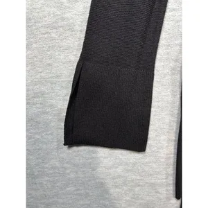 Free People Womens V-Neck Black Long Sleeve Sweater Tunic Dress M‎ thumbnail 6