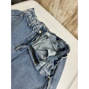 ZARA High‎ Waisted Denim Jeans Paperbag Waist Straight Leg Women S thumbnail 14