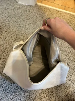 Women’s Cream Shoulder Bag - Soft Hobo Style thumbnail 3