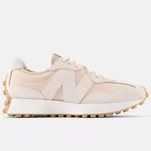 New Balance Beige and White Women's Athletic Sneakers thumbnail 2