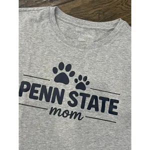 New Penn State Mom T-Shirt Gray Womens Short Sleeve Paw Print Size Medium thumbnail 2