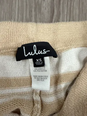 lulus knit cream shorts  thumbnail 4