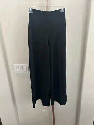 Ripley Rader Black Ponte Knit Long Wide Leg Pants Size 4 $198 thumbnail 2