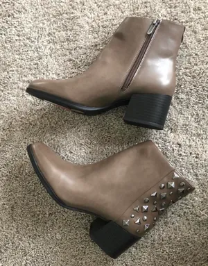 Sam Edelman NEW Circus taupe studded pointed boots thumbnail 2