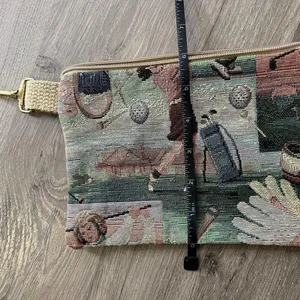Vintage Woven Knitted Golf Golfer Carry All Change Purse Wallet Clutch One Size thumbnail 7