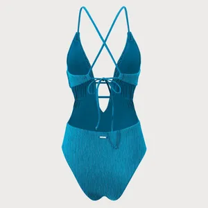 Berlook Textured Plunge One-Piece Swimsuit thumbnail 7